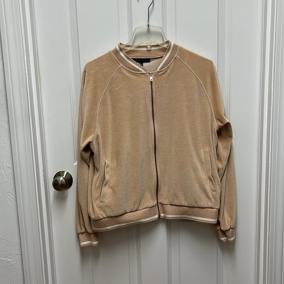 One Fly Outfit - Sand Ribbed Tankdress with Velour Bomber - Large - Picture 4 of 6